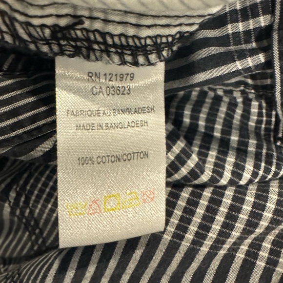 Mens Private Member Striped Black and White shorts side flap pockets 100% cotton - Picture 9 of 9